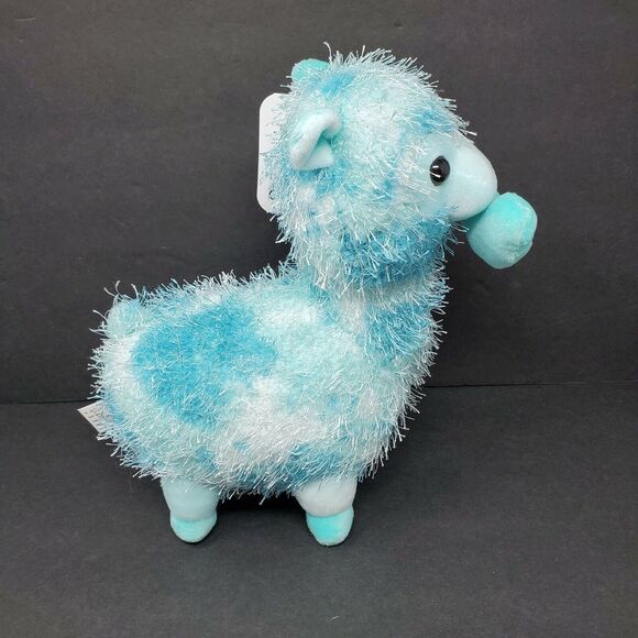 Kellytoy Valentine's Day Eyelash Llama Plush Stuffed Animal 12" Blue White XOXO - Picture 2 of 7